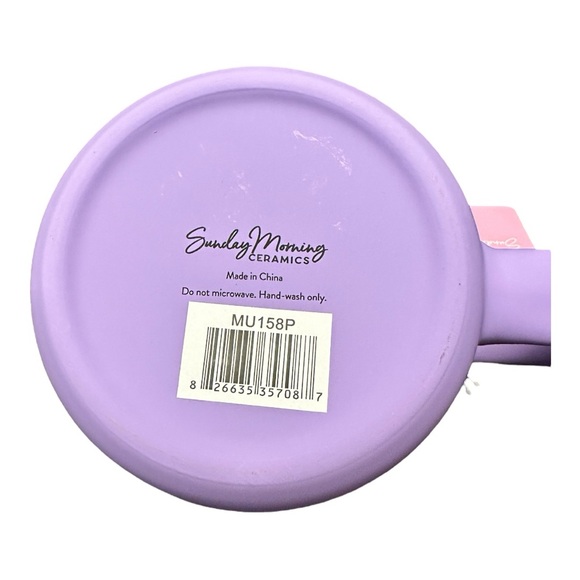 NWT Sunday Morning Purple Ghost Soft Touch Mug NEW - Picture 6 of 6